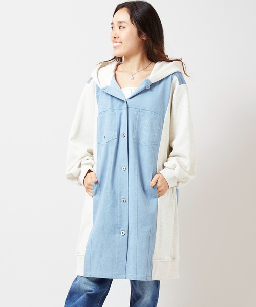 Kahiko(カヒコ)の「【Kahiko】SURF&Palms テイクパッチワークアウター(その他アウター・レディース・ネイビー/ブラック/ライトブルー・FREE)」の3枚目の写真