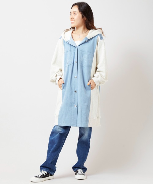 Kahiko(カヒコ)の「【Kahiko】SURF&Palms テイクパッチワークアウター(その他アウター・レディース・ネイビー/ブラック/ライトブルー・FREE)」の6枚目の写真