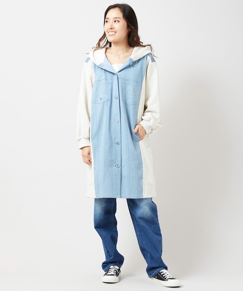 Kahiko(カヒコ)の「【Kahiko】SURF&Palms テイクパッチワークアウター(その他アウター・レディース・ネイビー/ブラック/ライトブルー・FREE)」の7枚目の写真