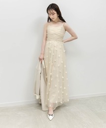 RANDA（ランダ）の「【Flower Collection】3Dフラワーチュールキャミワンピース（ワンピース）」