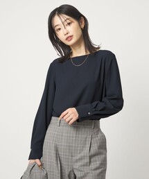 green label relaxing（グリーンレーベルリラクシング）の「クルーネック ブラウス 2 マシンウォッシャブル UVカット（シャツ/ブラウス）」