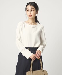 green label relaxing（グリーンレーベルリラクシング）の「クルーネック ブラウス 2 マシンウォッシャブル UVカット（シャツ/ブラウス）」