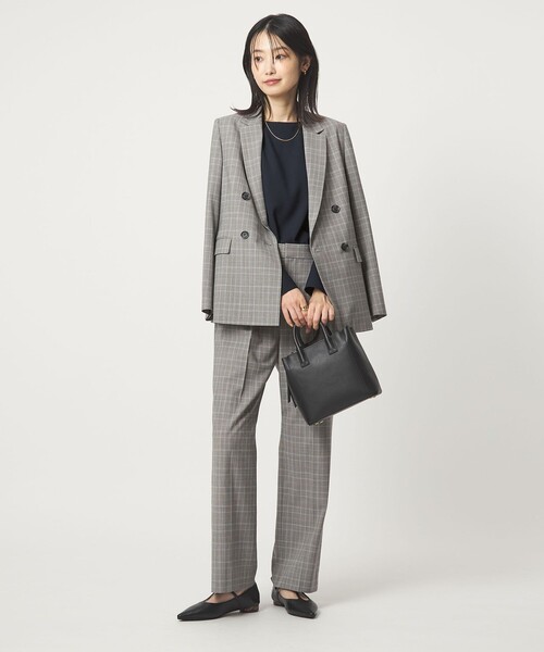 green label relaxing（グリーンレーベルリラクシング）の「クルーネック ブラウス 2 マシンウォッシャブル UVカット（シャツ/ブラウス・レディース・ネイビー/ホワイト・FREE）」の13枚目の写真