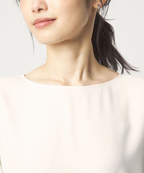 green label relaxing（グリーンレーベルリラクシング）の「クルーネック ブラウス 2 マシンウォッシャブル UVカット（シャツ/ブラウス・レディース・ネイビー/ホワイト・FREE）」の17枚目の写真