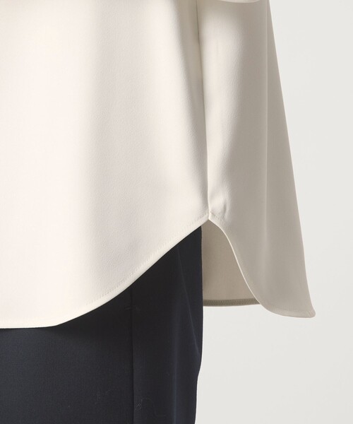 green label relaxing（グリーンレーベルリラクシング）の「クルーネック ブラウス 2 マシンウォッシャブル UVカット（シャツ/ブラウス・レディース・ネイビー/ホワイト・FREE）」の19枚目の写真