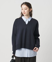 スウェットライク スキッパーニット ‐ウォッシャブル‐