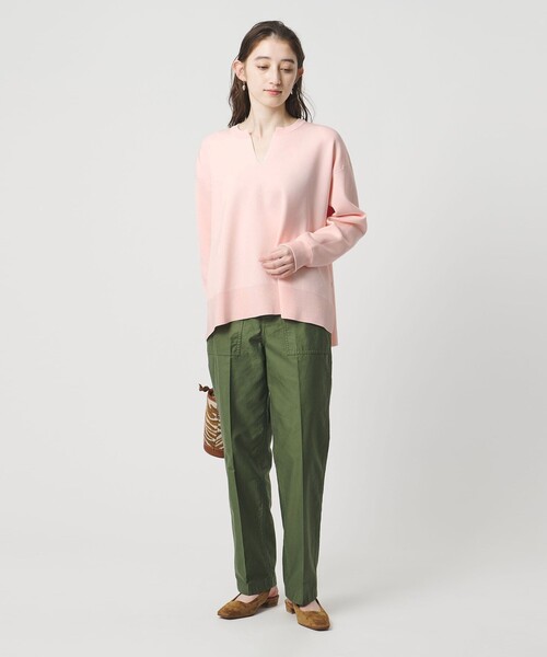 スウェットライク スキッパーニット ‐ウォッシャブル‐（ニット