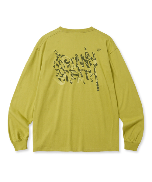 BROWNBREATH(ブラウンブレス)の「INSTRUMENTAL TAG LONGSLEEVE - LIME(Tシャツ/カットソー・レディース・その他・S/M/L/XL)」の1枚目の写真