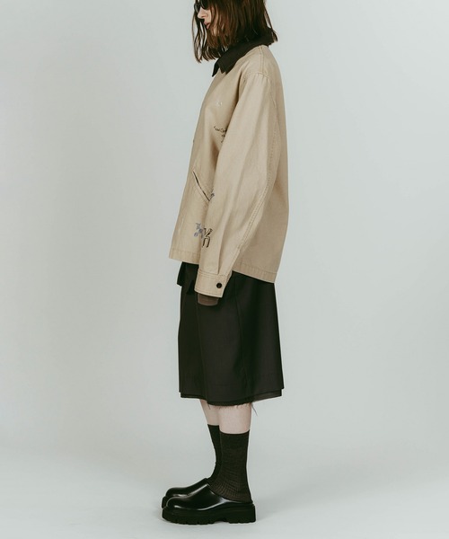 Knuth Marf（クヌースマーフ）の「【Knuth Marf】embroidered jacket（その他アウター・レディース・ベージュ/ブルー・FREE）」の4枚目の写真