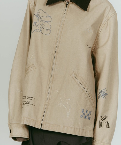 Knuth Marf（クヌースマーフ）の「【Knuth Marf】embroidered jacket（その他アウター・レディース・ベージュ/ブルー・FREE）」の7枚目の写真