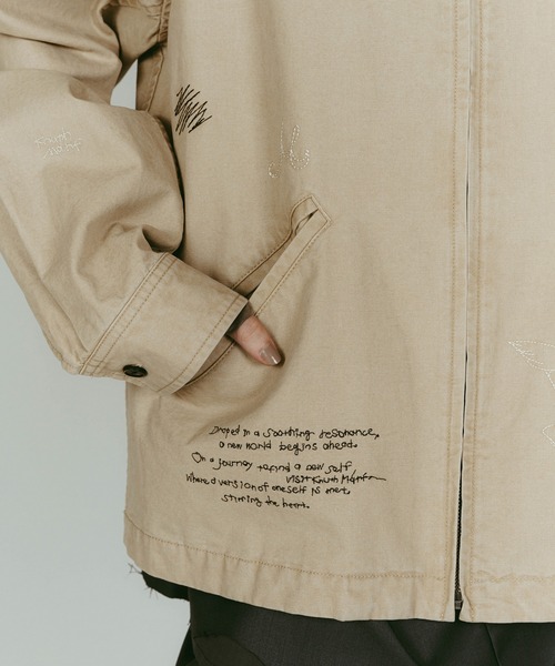 Knuth Marf（クヌースマーフ）の「【Knuth Marf】embroidered jacket（その他アウター・レディース・ベージュ/ブルー・FREE）」の9枚目の写真