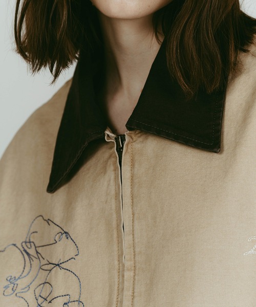 Knuth Marf（クヌースマーフ）の「【Knuth Marf】embroidered jacket（その他アウター・レディース・ベージュ/ブルー・FREE）」の8枚目の写真