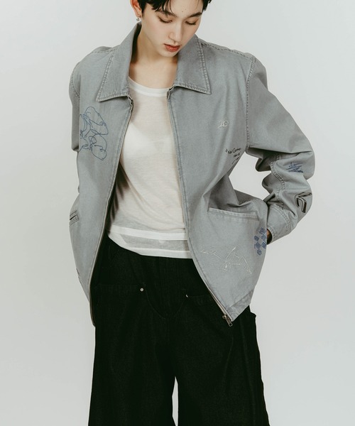 Knuth Marf（クヌースマーフ）の「【Knuth Marf】embroidered jacket（その他アウター・レディース・ベージュ/ブルー・FREE）」の12枚目の写真