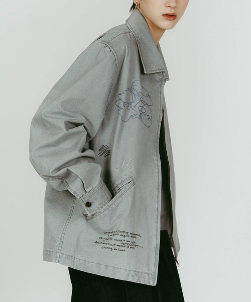 Knuth Marf（クヌースマーフ）の「【Knuth Marf】embroidered jacket（その他アウター・レディース・ベージュ/ブルー・FREE）」の13枚目の写真