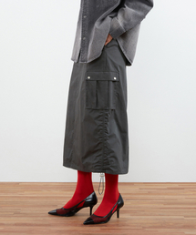 KIIMUIR（キミュア）の「(ウィメンズ) ストリングカーゴスカート_チャコール（スカート）」