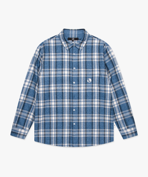 LMCの「FLANNEL PLAID SHIRT blue（シャツ/ブラウス・レディース・その他・S/M/L）」の6枚目の写真