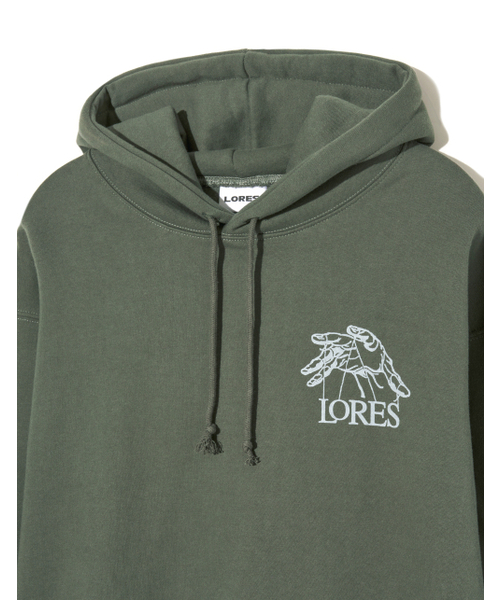 LORES(ロアス)の「Puppet Logo Pullover Hoodie - Olive(パーカー・レディース・その他・M/L/XL)」の3枚目の写真