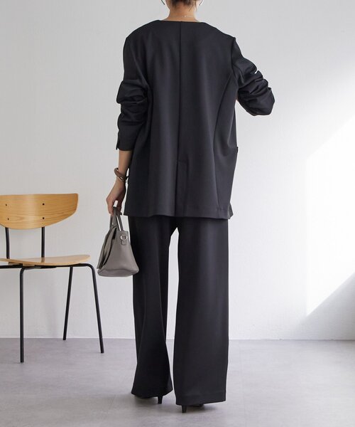 LIVETART(リヴェタート)の「《LIVETART》ドット釦ノーカラージャケット(ノーカラージャケット・レディース・ブラック・FREE)」の21枚目の写真