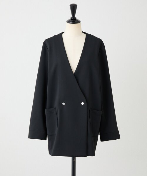 LIVETART(リヴェタート)の「《LIVETART》ドット釦ノーカラージャケット(ノーカラージャケット・レディース・ブラック・FREE)」の14枚目の写真