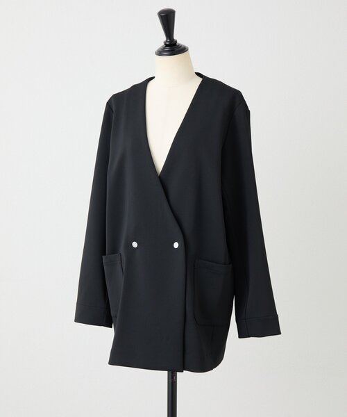 LIVETART(リヴェタート)の「《LIVETART》ドット釦ノーカラージャケット(ノーカラージャケット・レディース・ブラック・FREE)」の15枚目の写真