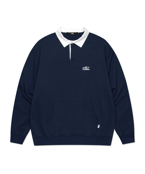 OVAL COLLAR SWEATSHIRT, тёмно-синий