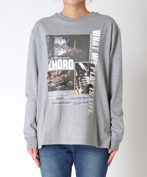 Cepica（セピカ）の「LOGO配色ロンT（Tシャツ/カットソー・レディース・グレー/ホワイト・FREE）」の4枚目の写真