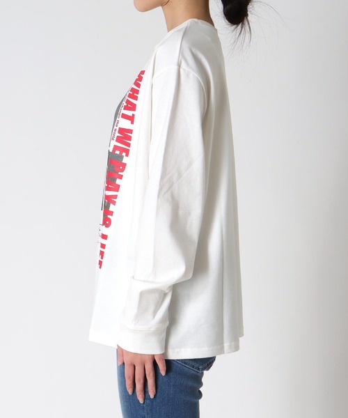 Cepica（セピカ）の「LOGO配色ロンT（Tシャツ/カットソー・レディース・グレー/ホワイト・FREE）」の5枚目の写真