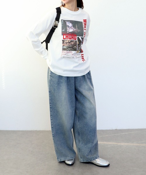Cepica（セピカ）の「LOGO配色ロンT（Tシャツ/カットソー・レディース・グレー/ホワイト・FREE）」の16枚目の写真