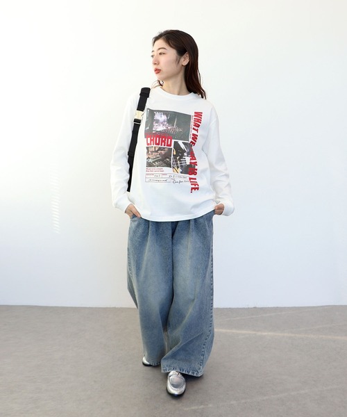 Cepica（セピカ）の「LOGO配色ロンT（Tシャツ/カットソー・レディース・グレー/ホワイト・FREE）」の17枚目の写真