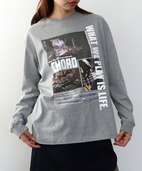 Cepica（セピカ）の「LOGO配色ロンT（Tシャツ/カットソー・レディース・グレー/ホワイト・FREE）」の18枚目の写真