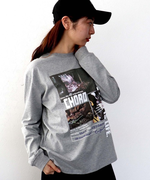 Cepica（セピカ）の「LOGO配色ロンT（Tシャツ/カットソー・レディース・グレー/ホワイト・FREE）」の19枚目の写真