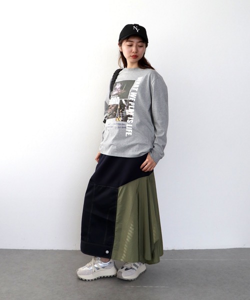 Cepica（セピカ）の「LOGO配色ロンT（Tシャツ/カットソー・レディース・グレー/ホワイト・FREE）」の20枚目の写真