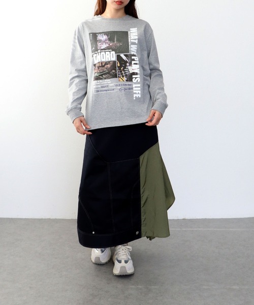 Cepica（セピカ）の「LOGO配色ロンT（Tシャツ/カットソー・レディース・グレー/ホワイト・FREE）」の21枚目の写真