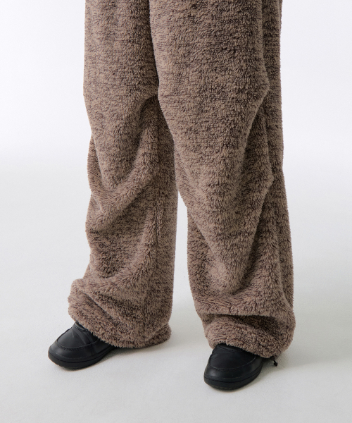MUSINSA STANDARD WOMAN（ムシンサスタンダードウーマン）の「ウィメンズシャギーフリースワイドラウンジパンツ[ヘザーブラウン]（その他パンツ・レディース・その他・LARGE/SMALL/MEDIUM/X-SMALL）」の13枚目の写真