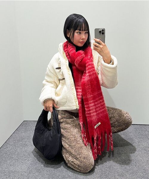 MUSINSA STANDARD WOMAN（ムシンサスタンダードウーマン）の「ウィメンズシャギーフリースワイドラウンジパンツ[ヘザーブラウン]（その他パンツ・レディース・その他・LARGE/SMALL/MEDIUM/X-SMALL）」の8枚目の写真