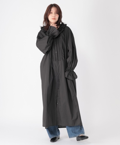 studio CLIP（スタディオクリップ）の「《高山都さんコラボ》Wフリルカラーワンピース[プチサイズあり]（ワンピース・レディース・スミクロ/ストライプ/チェック・FREE/PF）」の12枚目の写真