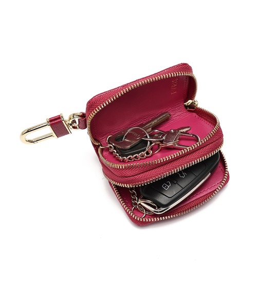 EVRIS（エヴリス）の「【EVRIS/エヴリス】SUNNY　Wファスナーリモートキーケース（キーケース/キーアクセサリー・レディース・ブルー/アイボリー/ブラック/ピンク・FREE）」の12枚目の写真