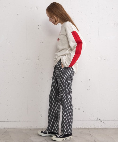 POU DOU DOU（プードゥドゥ）の「カットソージャガード裾フレアパンツ（その他パンツ・レディース・グリーン/ダークグレー/ネイビー・3）」の11枚目の写真