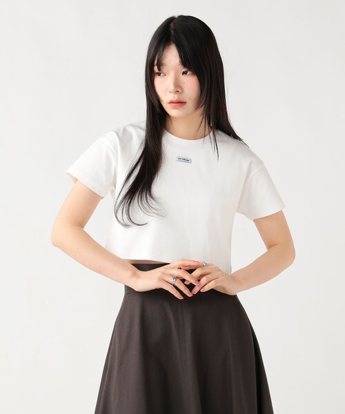 BEAMS HEART(ビームスハート)の「【7/2値下げ】OFF THE LINE チビTシャツ(Tシャツ/カットソー・レディース・オフホワイト/ブラック・FREE)」の6枚目の写真