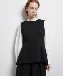 LANVIN en Bleu | ウールツイルペプラムベスト(シャツ/ブラウス)