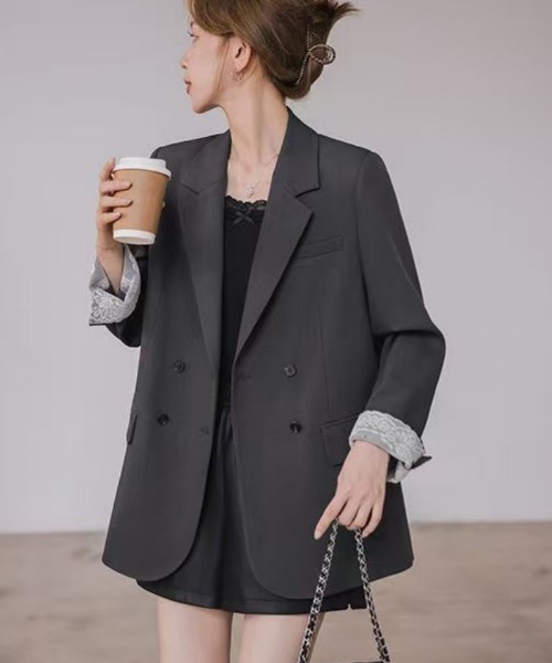 uncrave グレー テーラードジャケット uncrave｜アンクレイヴのテーラードジャケット（グレー/灰色系）通販