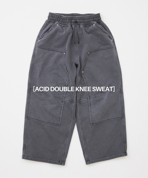 JOURNAL STANDARD（ジャーナルスタンダード）の「アシッド ダブル ニー スウェット パンツ（スウェットパンツ・メンズ・キャメル/ブラック系その他/アイボリー/エメラルドブルー・MEDIUM/LARGE）」の3枚目の写真