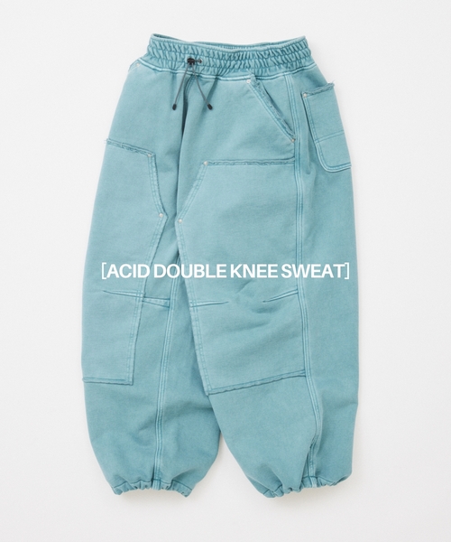 JOURNAL STANDARD（ジャーナルスタンダード）の「アシッド ダブル ニー スウェット パンツ（スウェットパンツ・メンズ・キャメル/ブラック系その他/アイボリー/エメラルドブルー・MEDIUM/LARGE）」の4枚目の写真