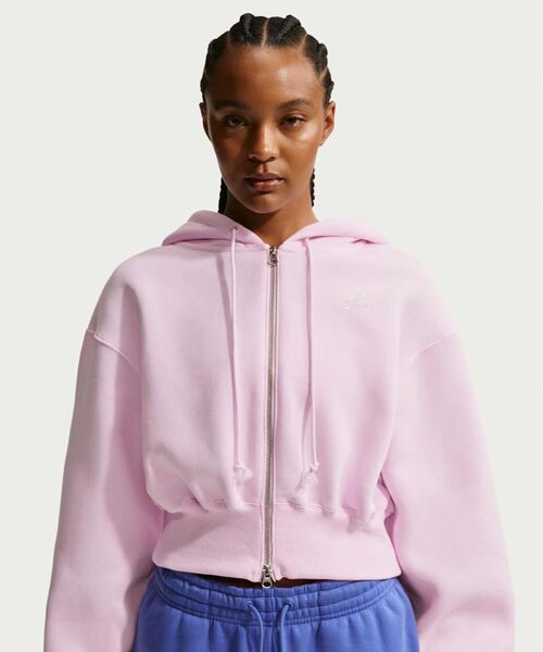 NIKE ピンク フード付きパーカー Nike ピンク フード付きパーカー M - メルカリ