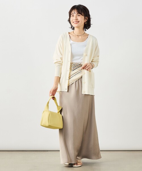 NOLLEY’S Sophi（ノーリーズソフィ）の「《手洗い可能》マルチファンクションVネックカーディガン（カーディガン/ボレロ・レディース・ベビーピンク/サックスブルー/オフホワイト・38）」の4枚目の写真