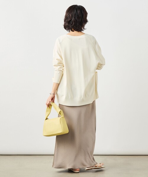 NOLLEY’S Sophi（ノーリーズソフィ）の「《手洗い可能》マルチファンクションVネックカーディガン（カーディガン/ボレロ・レディース・ベビーピンク/サックスブルー/オフホワイト・38）」の5枚目の写真