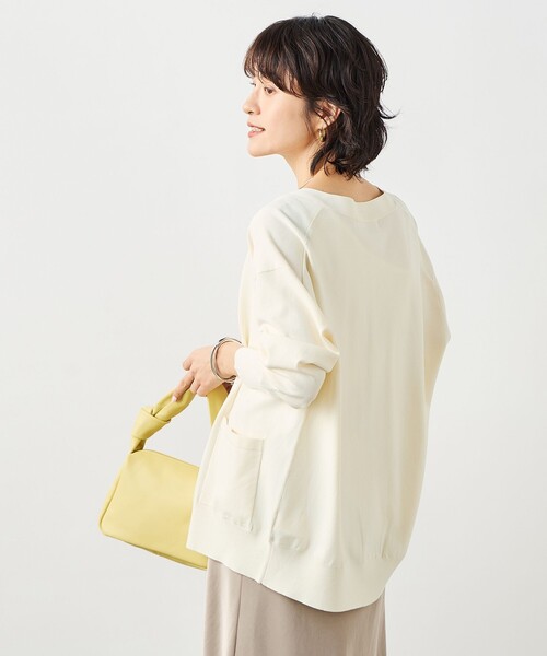 NOLLEY’S Sophi（ノーリーズソフィ）の「《手洗い可能》マルチファンクションVネックカーディガン（カーディガン/ボレロ・レディース・ベビーピンク/サックスブルー/オフホワイト・38）」の9枚目の写真