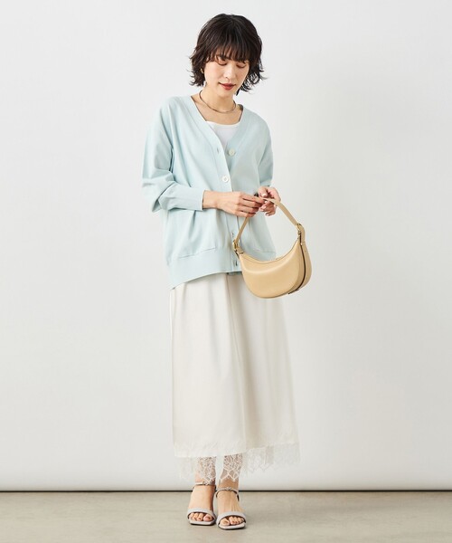 NOLLEY’S Sophi（ノーリーズソフィ）の「《手洗い可能》マルチファンクションVネックカーディガン（カーディガン/ボレロ・レディース・ベビーピンク/サックスブルー/オフホワイト・38）」の12枚目の写真