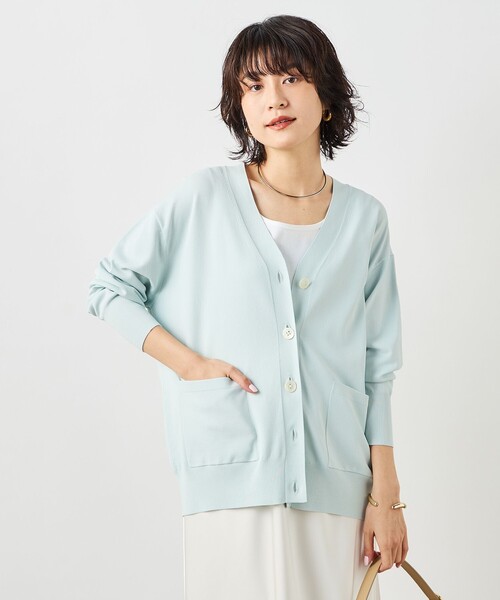 NOLLEY’S Sophi（ノーリーズソフィ）の「《手洗い可能》マルチファンクションVネックカーディガン（カーディガン/ボレロ・レディース・ベビーピンク/サックスブルー/オフホワイト・38）」の16枚目の写真