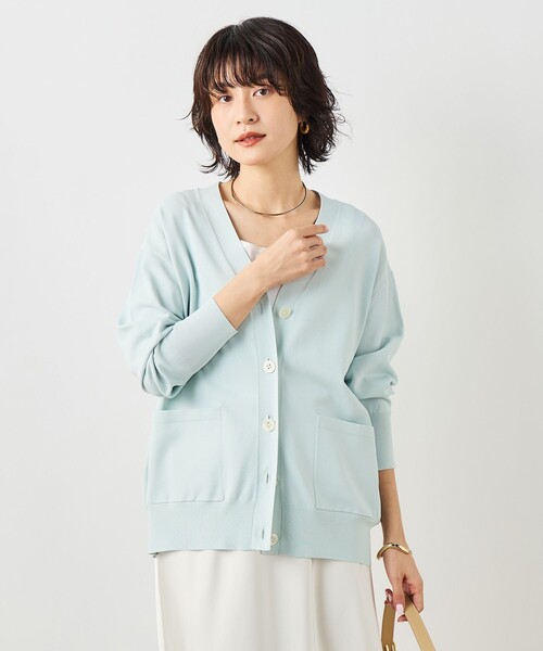 NOLLEY’S Sophi（ノーリーズソフィ）の「《手洗い可能》マルチファンクションVネックカーディガン（カーディガン/ボレロ・レディース・ベビーピンク/サックスブルー/オフホワイト・38）」の20枚目の写真